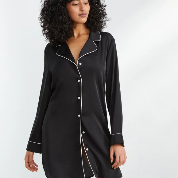 Bare Necessities • The Washed Satin Sleep Shirt • XL - Picture 1 of 7